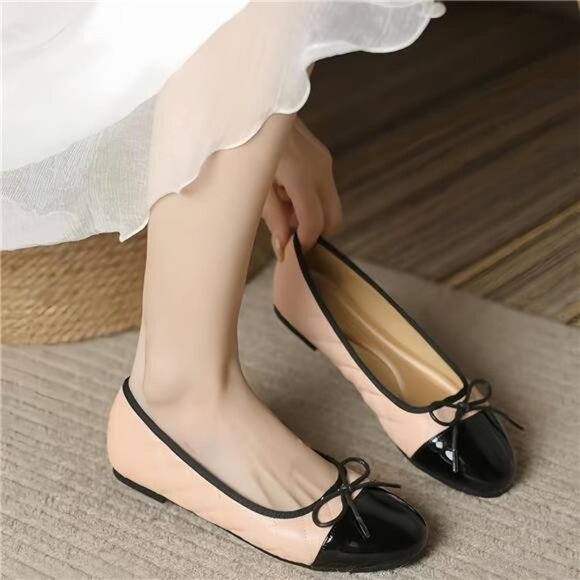 Women’s Flats Comfortable Dressy Ballet Flats Shoes for Casual Bow Pink Flats - Picture 3 of 9